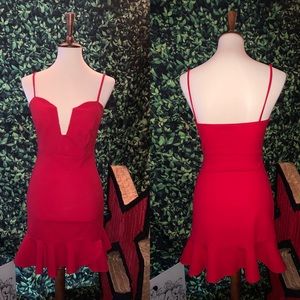 Spring red dress